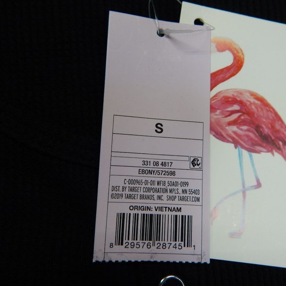 Wild Fable Long Sleeve Mini Fit and Flare Dress Women's Black Size S - Picture 8 of 10